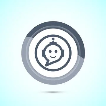 Chatbot icon design illustration, Chat conversation icon, Online support se.. Stock Illustration
