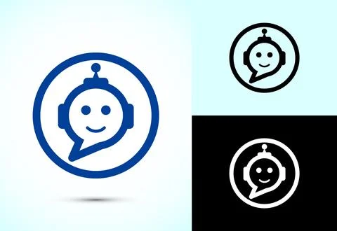 Chatbot icon design illustration, Chat conversation icon, Online support se.. Stock Illustration