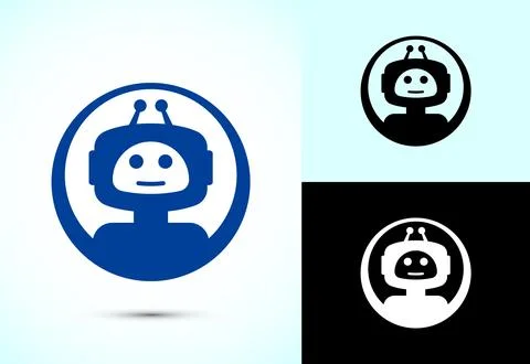 Chatbot icon design illustration, Chat conversation icon, Online support se.. Stock Illustration