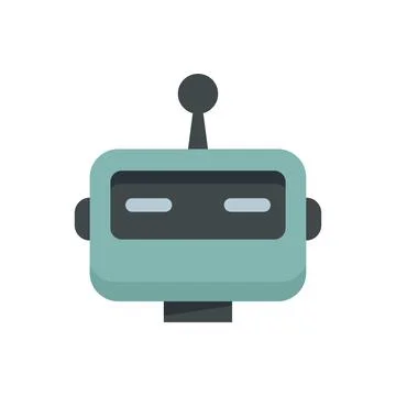 Chatbot icon flat vector. Digital robot Stock Illustration