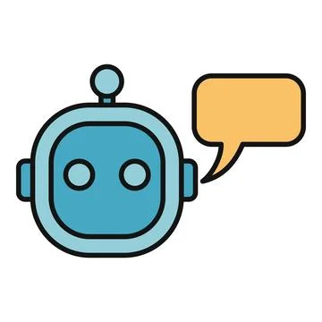 Chatbot icon illustrating artificial intelligence communication technology 스톡 일러스트