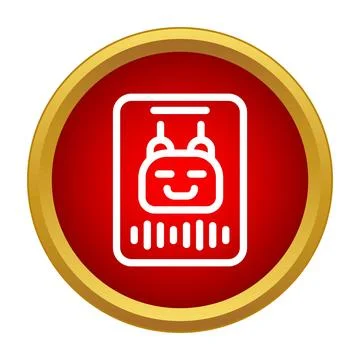 Chatbot icon interacting with voice assistant application Stock Illustration