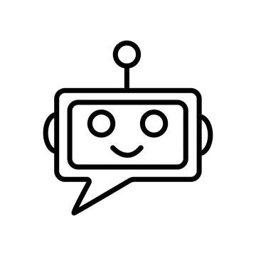 Chatbot icon. Line vector. Isolate on white background. Stock Illustration