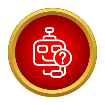 Chatbot icon offering assistance and customer support Stock Illustration