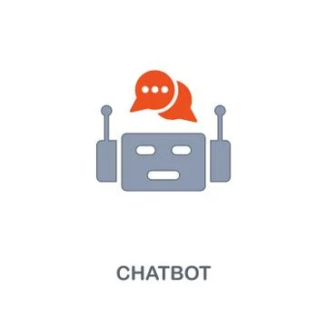 Chatbot icon. Premium two colors style design from contact us icons collection Stock Illustration