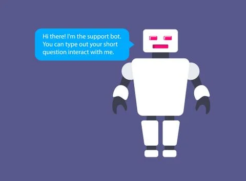 The chatbot illustration mockup. This is a vector illustration Stock Illustration