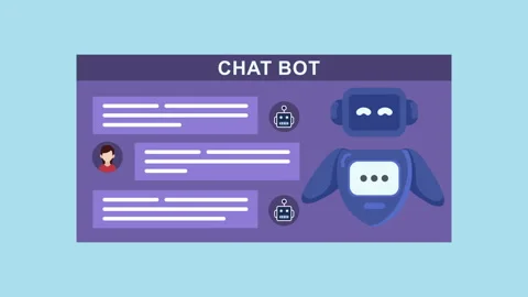 Chatbot Interface Flat Design 2d Animation with Alpha Matte Stock Footage 341835338