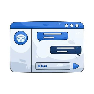 Chatbot interface Stockillustratie