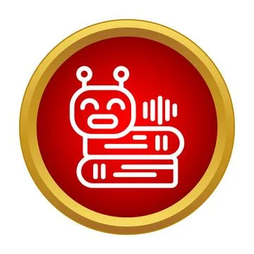 Chatbot learning from books using artificial intelligence Stock Illustration