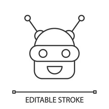 Chatbot linear icon Stock Illustration