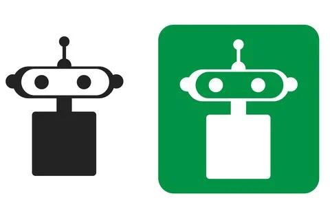 Chatbot Logo with Robot head ChatGPT. Chatbot icon Artificial Intelligence .. Stock Illustration