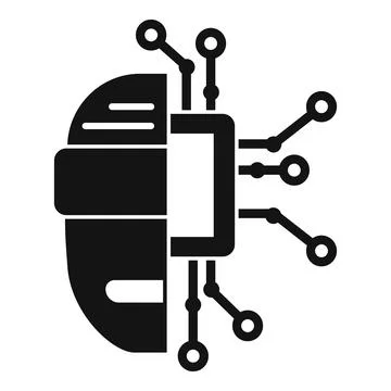 Chatbot machine learning icon, simple style イラスト素材