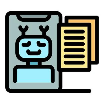 Chatbot managing documents on smartphone, embracing ai for seamless task au.. Stock Illustration
