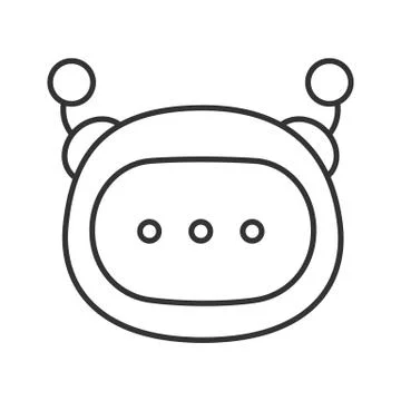 Chatbot message linear icon イラスト素材