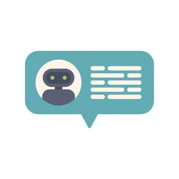 Chatbot messaging with artificial intelligence icon Stock Illustration