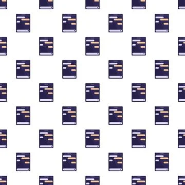 Chatbot messaging interface seamless pattern background for ai 스톡 일러스트