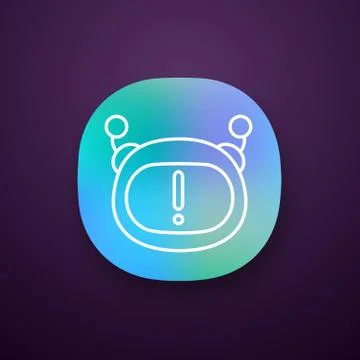 Chatbot notification app icon Stock-Illustration