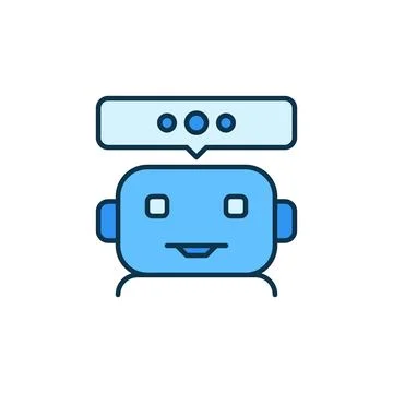 Chatbot Online Chat vector Conversation concept colored icon Illustrazione stock