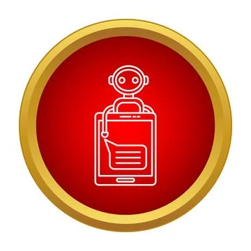 Chatbot or ai assistant communicating on a tablet screen Stock Illustration