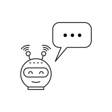 Chatbot outline icon Stock Illustration