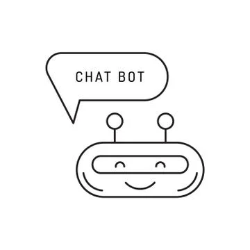 Chatbot outline icon Stock Illustration