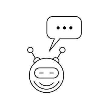 Chatbot outline icon Stock Illustration