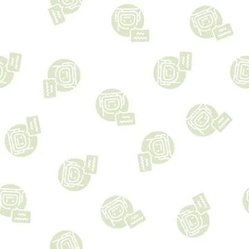 Chatbot robot glyph seamless pattern Illustrazione stock