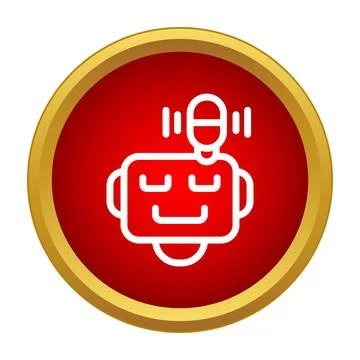 Chatbot robot head communicating artificial intelligence concept Stock Illustration