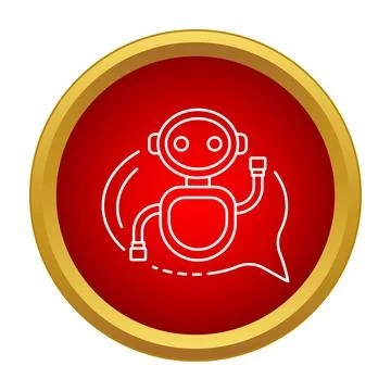 Chatbot robot icon representing artificial intelligence assistance Stock Illustration
