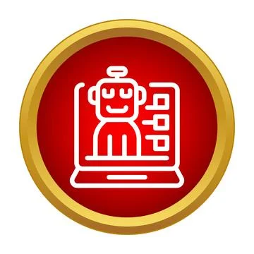 Chatbot robot icon representing artificial intelligence Stock-Illustration