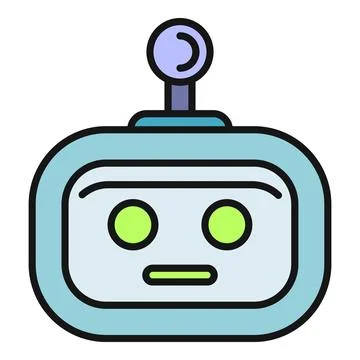 Chatbot robot icon representing artificial intelligence technology Stock Illustration