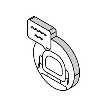 Chatbot robot isometric icon vector illustration Stock Illustration