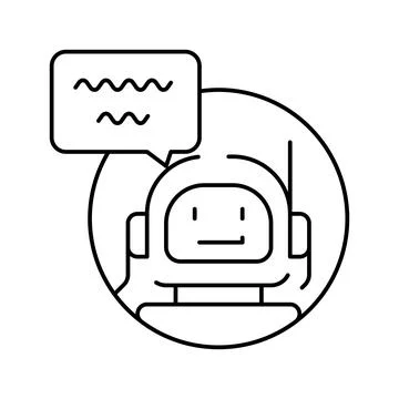 Chatbot robot line icon vector illustration 스톡 일러스트