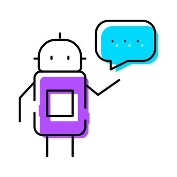 Chatbot robot providing artificial intelligence customer support イラスト素材