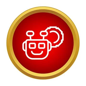 Chatbot robot setting configuration control icon Illustrazione stock