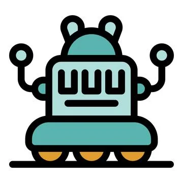 Chatbot robot showing www on screen, modern communication technology Stock Illustration