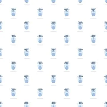 Chatbot robots creating seamless ai assistant pattern Illustrazione stock