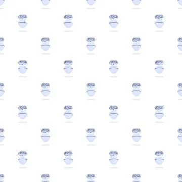 Chatbot robots creating technology seamless pattern background Stock Illustration