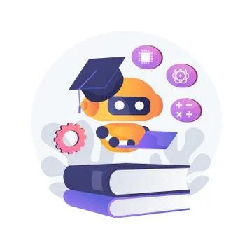Chatbot self learning abstract concept vector illustration. Stock Illustration
