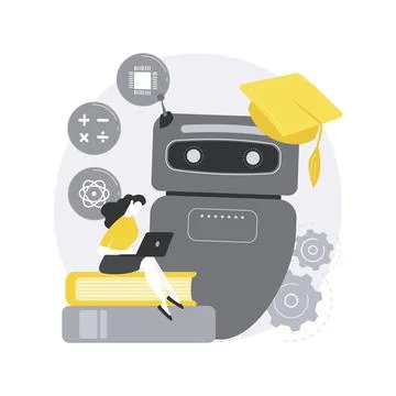 Chatbot self learning abstract concept vector illustration. Stock Illustration