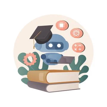 Chatbot self learning abstract concept vector illustration. Stock Illustration