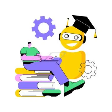 Chatbot self learning abstract concept vector illustration. Stock Illustration