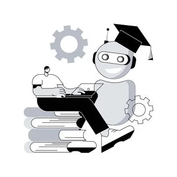 Chatbot self learning abstract concept vector illustration. Stock Illustration