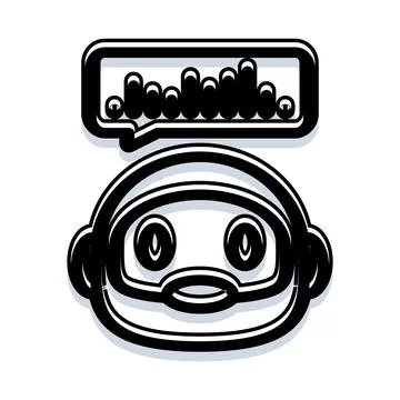 Chatbot sending voice message with audio waves Stock Illustration