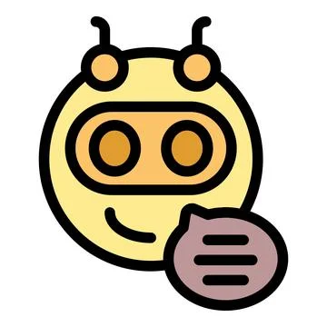 Chatbot showing speech bubble, symbolizing online chatting and support Stock Illustration