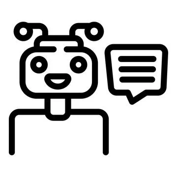 Chatbot smart assistant icon outline vector. Virtual digital agent Stock Illustration