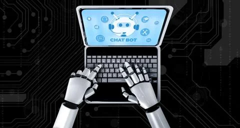 Chatbot software application for modish online business Illustrazione stock