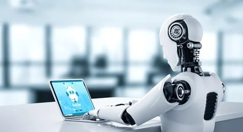 Chatbot software application for modish online business Illustrazione stock