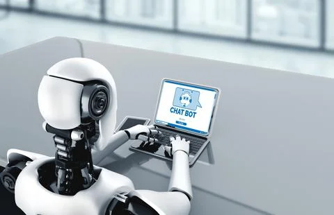 Chatbot software application for modish online business Stock Illustration