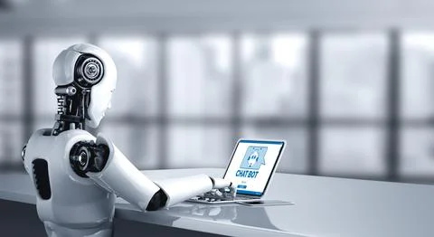 Chatbot software application for modish online business Illustrazione stock